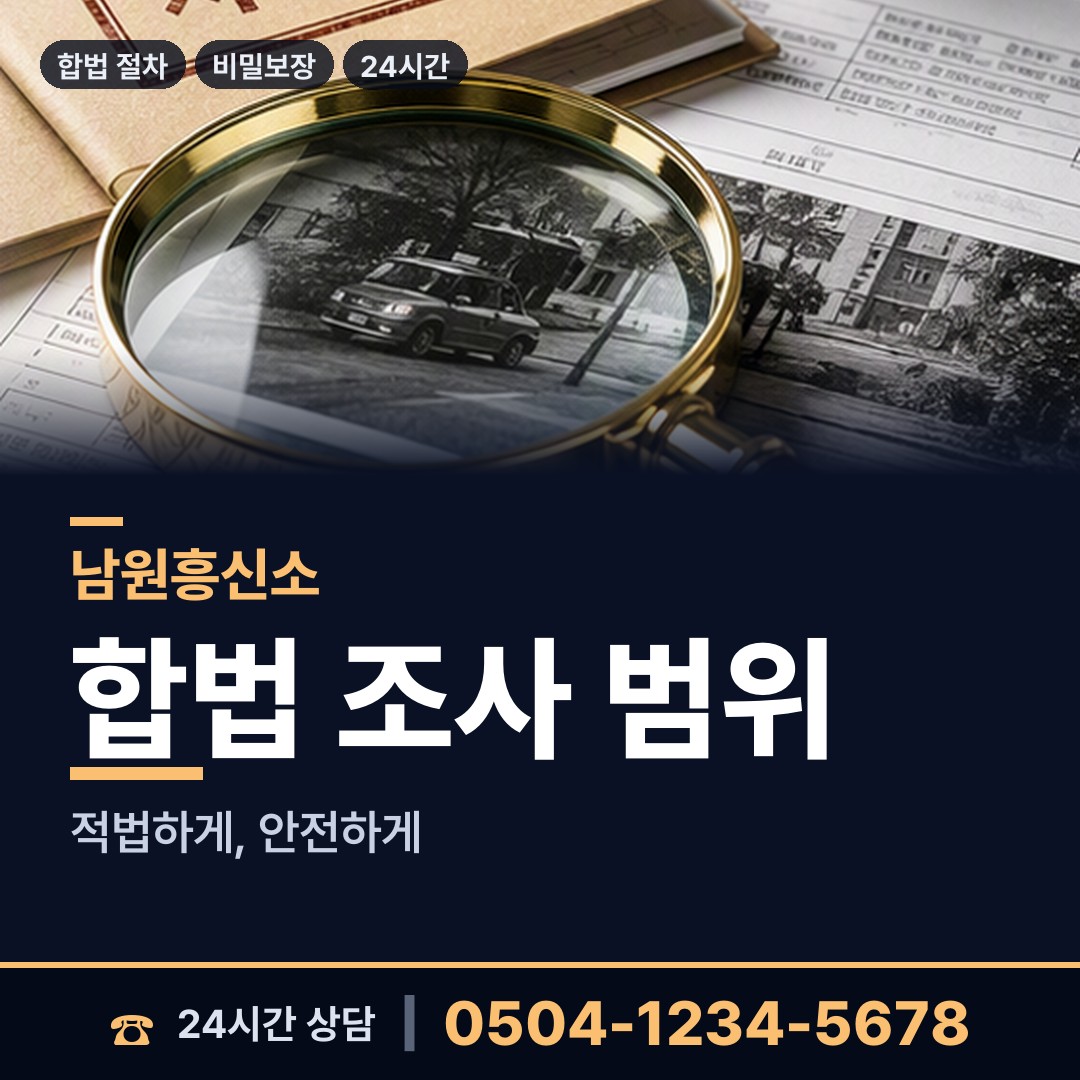 남원 주생면 탐정사무소 상담 안내